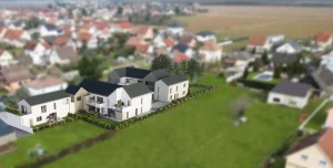 vue aérienne résidence Attique ou Jardin à Wittelsheim