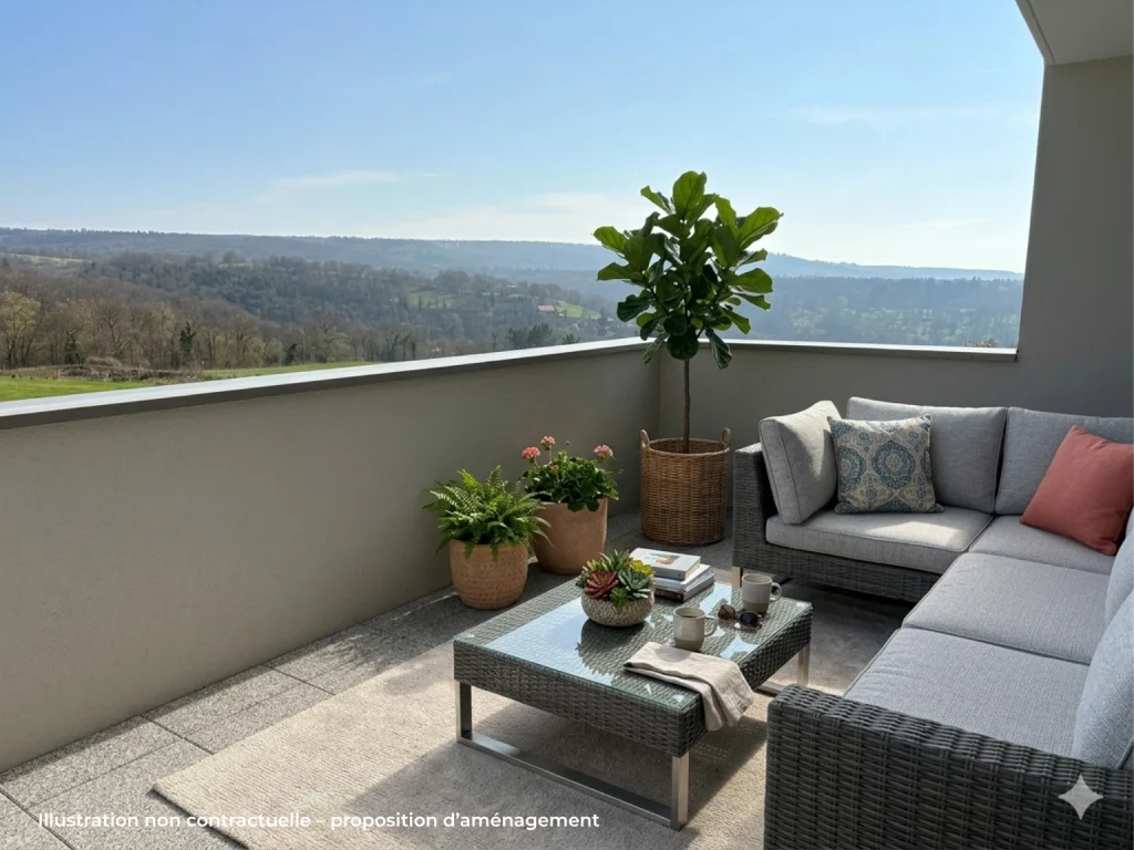 Investir à Osenbach : T3 avec double terrasse et stationnement